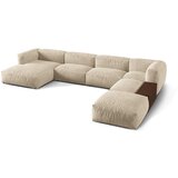 Micadoni Bež/krem kutna garnitura od bouclé tkanine (s desnim kutom/u obliku slova "U") Martina – Home | shoptok.hr