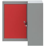  Ormar za alate s policom Crvena i siva 55 x 55 x 55 cm | shoptok.hr