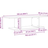TV ormar s policom s pohranom Smeđa 103 x 30 x 26.5 cm Konstruirano drvo | shoptok.hr