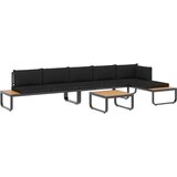 vidaXL 4-dijelna vrtna kutna garnitura s jastucima aluminij i WPC | shoptok.hr
