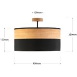  plafonski luster alba 3xE27/15W/230V prečnika 40 cm crna/smeđa | Eponuda.com