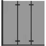  Sklopiva tuš kabina Crna 130 x 138 cm ESG staklo i aluminij | shoptok.hr
