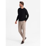 Ombre Men's raglan sweater with ribbed sleeves - black | shoptok.hr