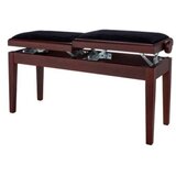 Gewa PIANO BENCH DOUBLE (130270) WALNUT MAT-COVER BLACK - drvena stolica | Eponuda.ba