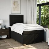  Krevet box spring s madracem crni 120 x 190 cm od tkanine | shoptok.hr
