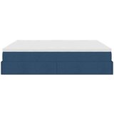  Otomanski posteljni okvir z vzmetnicami moder 200x200 cm blago, (21653231) | Shoptok.si