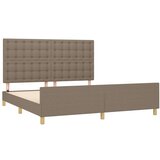  Okvir za krevet s uzglavljem smeđesivi 160 x 200 cm od tkanine | shoptok.hr