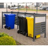 WESTMANN spremište za 4 kante za smeće Planum | 4x240L | Antracit | 330x90x120 cm - BRANDED IN GERMANY | shoptok.hr