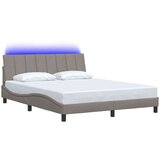  Okvir za krevet bez madraca smeđesivi 160x200 cm od tkanine - Sivo-smeđa 160 x 200 cm | shoptok.hr