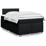 vidaXL Box spring postelja z vzmetnico črn 120x200 cm blago Cene
