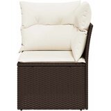  Kutna vrtna sofa od poliratana s jastucima smeđa | Eponuda.com