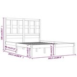  Okvir Za krevet od masivne borovine sivi 200 x 200 cm | shoptok.hr