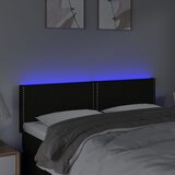  LED uzglavlje crno 144x5x78/88 cm od tkanine | shoptok.hr