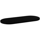 vidaXL Mizna plošča temno rjava 140x60x4 cm trdna hrastovina ovalna | Shoptok.si