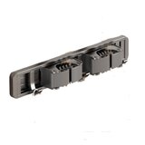 INF Wall-Mounted Broom Holder Compatible With Gunmetal Gray – 30cm, 2 Clamps + 3 Hooks, (5000158293) | Shoptok.si