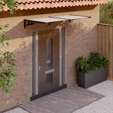 Maison Chic Nadstrešek - Senčniki za vrata črn in prozoren 199x90 cm polikarbonat, (22039135) | Shoptok.si