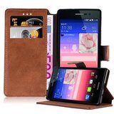 Cadorabo Ohišje, združljivo z Huawei ASCEND P7 v mat rjava - Zaščitni ovitek s funkcijo stojala in režo za kartice v retro dizajnu, (20550310) | Shoptok.si