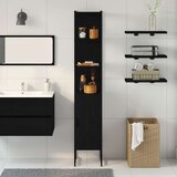  Ormar za kupaonicu Crna hrast 33x33x185 5 cm Kompozitno drvo | shoptok.hr