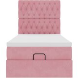 vidaXL okvir kreveta s madracima ružičasti 80x200cm baršunasti | shoptok.hr