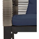  Zunanja klop Siva in mornarsko modra 117 x 54 x 74.5 cm, (5000273512) | Shoptok.si