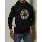 DStreet Bluza męska z kapturem i nadrukiem czarna | Shoptok.si
