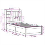 Posteljni okvir brez vzmetnice 90x190 cm trdna borovina, (21527393) | Shoptok.si