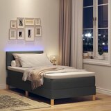  LED Box Spring Krevet Tamno siva 100 x 200 cm tkanina | shoptok.hr