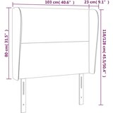  Uzglavlje s ušima crno 103x23x118/128 cm od tkanine | shoptok.hr