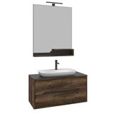 Hanah home Kupatilski ormarić sa umivaonikom i ogledalom (2 komada) Galia 100 v2 530 | Eponuda.com