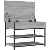  Klupa za cipele siva boja hrasta 70x42,5x50cm konstruirano drvo | Eponuda.ba