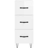  Komoda sjajna bijela 34 5 x 34 x 90 cm od konstruiranog drva | shoptok.hr