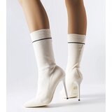 Gemre White sock boots with stiletto heels Pelletier | Shoptok.si