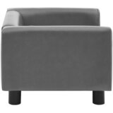 SOFA za pse siva 60 x 43 x 30 cm od pliša i umjetne kože | shoptok.hr