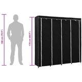  Ormar s 4 odjeljka crni 175 x 45 x 170 cm | shoptok.hr