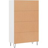  Visoka komoda bijela 69,5 x 31 x 115 cm od konstruiranog drva Slike
