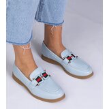 Gemre Blue eco-leather moccasins with Kalenda decoration | shoptok.hr