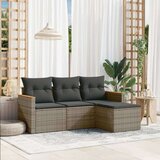  4-dijelni set vrtnih sofa od poliratana s jastucima sivi | shoptok.hr