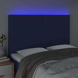  Posteljno vzglavje modro 144x5x118/128 cm blago, (20938757) | Shoptok.si
