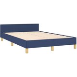  Okvir za krevet s uzglavljem plavi 120 x 200 cm od tkanine | shoptok.hr