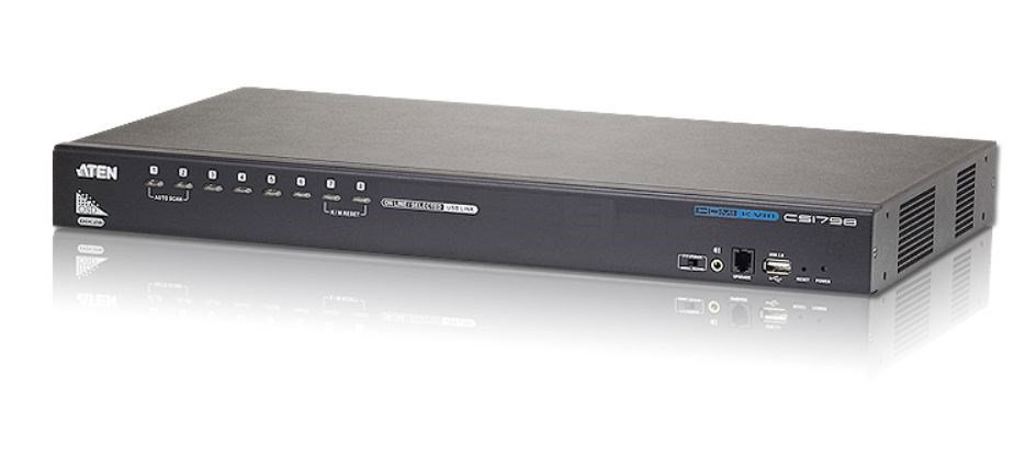 8-Port USB - HDMI KVM Switch with USB Peripheral port