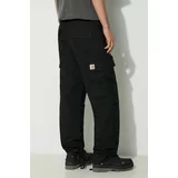 Carhartt WIP Pamučne hlače boja: crna, ravni kroj