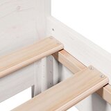 vidaXL Posteljni okvir brez vzmetnice bel 90x190 cm trdna borovina | Shoptok.si
