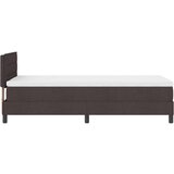  Posteljni okvir z vzmetnico Temno rjava, bela Blago 90 x 190 cm, (22067264) | Shoptok.si