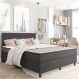 vidaXL Boxspring postelja temno siva iz blaga 180x200 cm Cene