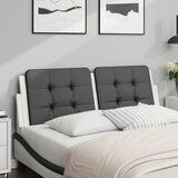 Maison Chic posteljno vzglavje - vzglavna omarica - vzglavna stranica črna in bela 120 cm umetno usnje, (21704244) | Shoptok.si
