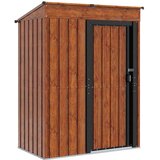  Vrtne šupe Smeđa 137 x 81 x 180 cm Metal | shoptok.hr