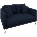 Ropez Temno modra sedežna garnitura iz šenilje 140 cm Freya – Cene