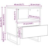 Ormarić za krevet Crni hrast 40 x 35 x 50 cm Konstruirano drvo | shoptok.hr