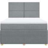  Krevet box spring s madracem svjetlosivi 140x200 cm od tkanine | shoptok.hr