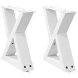  Noge za klub stolić 2 kom Bijele 40 x (30-31,3) cm Čelik | shoptok.hr